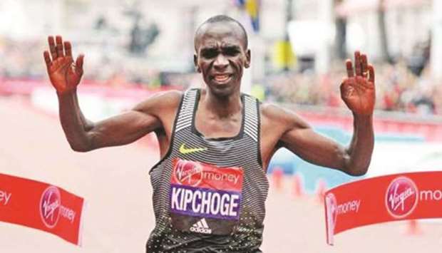 Olympic and world marathon record holder Eliud Kipchoge.
