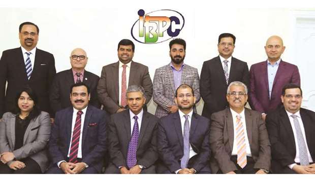 The new IBPC management committee team with Indian ambassador and first secretary at the Indian embassy.