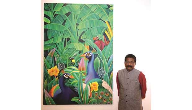 MANTRA: Murali Nagapuzha draws his inspiration from nature. Photos by Shemeer Rasheed