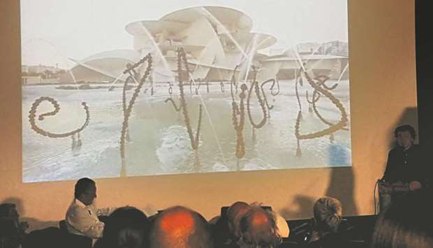 French artist Jean-Michel Othonielu2019s biggest art installation at NMoQ presented at a panel discussion yesterday.