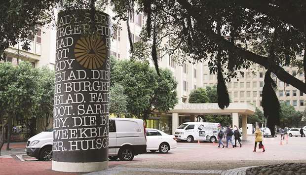 Visitors approach the entrance to the headquarters of Naspers in Cape Town, South Africa. Naspers accounts for almost a quarter of the Johannesburg exchangeu2019s benchmark index, up from 5% just five years ago.