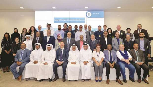 Representatives from the MME, Kahramaa, Ashghal, Qatar Cool, QGBC, Abdullah Bin Hamad Al-Attiyah International Foundation for Energy and Sustainable Development, Baladna, Gas Exporting Countries Forum and Al Emadi Solar attended the workshop.