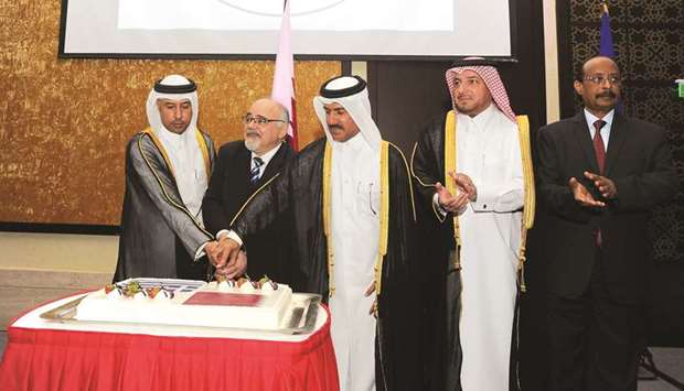 GROUP: Officials and dignitaries during the cake cutting ceremony.