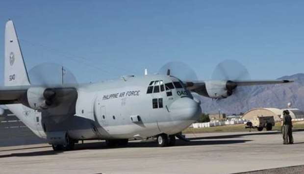 A C-130 aircraft of Philippine air force