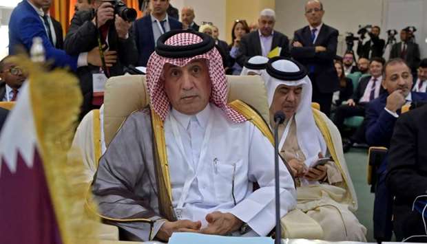 HE the Minister of State for Foreign Affairs Sultan bin Saad al-Muraikhi attends the preparatory meeting for Arab foreign ministers in Tunis on Friday ahead of the 30th annual Arab summit.