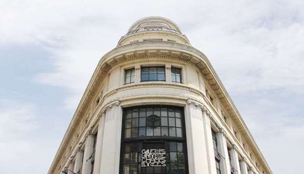 Facade of Galeries Lafayette at 52 Champs-Elysees