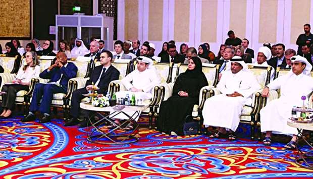 HE the Minister of Education and Higher Education Dr Mohamed Abdul Wahed Ali al-Hammadi with other dignitaries at the event.