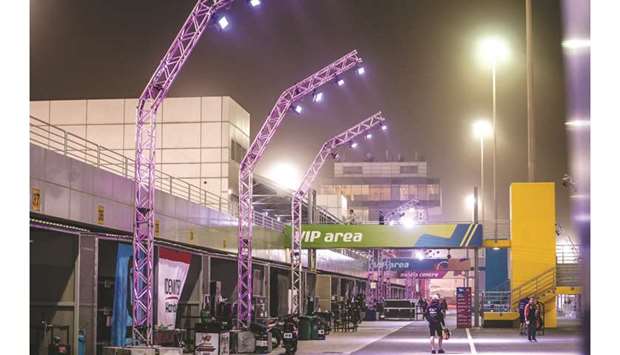 Losail International Circuit is all decked up for this weekend's MotoGP season opener.