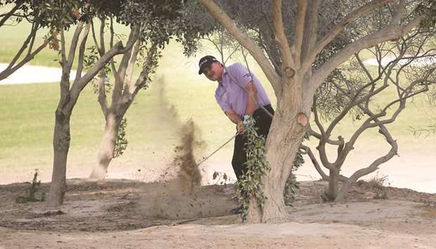 Scotlandu2019s Paul Lawrie in action during last yearu2019s edition of the Commercial Bank Qatar Masters.