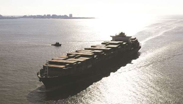 A container ship sails into New York Harbor (file). A tweak to new environmental rules for the shipping industry is just days from taking effect, closing off a loophole for would-be cheats looking to cut their fuel bills.