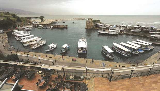 The port of Byblos, a historical coastal city north of the Lebanese capital Beirut, after shops and restaurants were shut down to prevent the spreading of the coronavirus Covid-19 on Friday. More than 220,000 jobs in the private sector have been shed since mid-October when protests fuelled by worsening economic conditions erupted against the political elite, according to a survey in February.