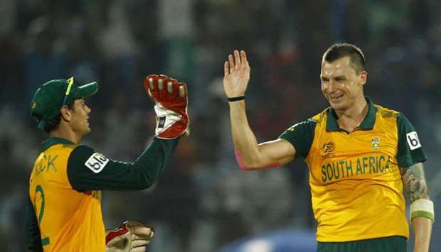 South Africa pacer Dale Steyn (right) and Quinton de Kock. (AFP)