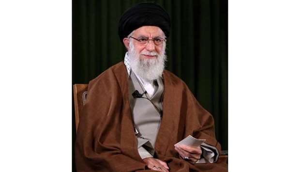 Iranu2019s Supreme Leader Ayatollah Ali Khamenei delivers a televised speech on the occasion of the Iranian New Year Nowruz, in Tehran.