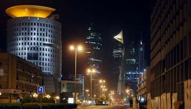 A photo taken yesterday shows a deserted street in Kuwait city amid the Covid-19 coronavirus pandemic.