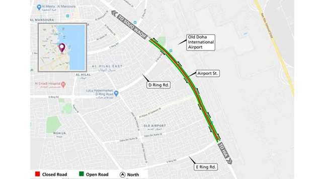 Ashghal announces closure on Airport Street