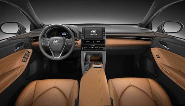 An interior view of the 2020 Toyota Avalon.