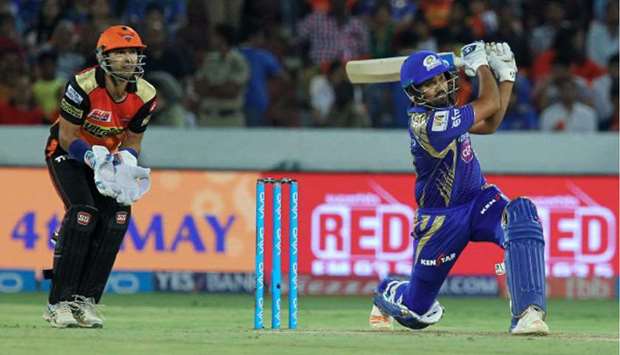 File photo of Rohit Sharma (right) in action during an IPL match against Sunrisers Hyderabad. (IPLT20.com)