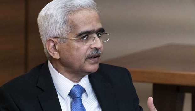 Shaktikanta Das, governor of the Reserve Bank of India, speaks during an interview in Mumbai. The RBI lowered the benchmark repo rate by 75 basis points to 4.40% yesterday after a video conference meeting of its monetary policy committee, which was brought forward to respond to the crisis.