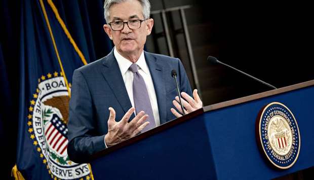 Jerome Powell, chairman of the US Federal Reserve, speaks during a news conference in Washington, DC. In a rare network television interview on NBCu2019s Today Show yesterday, Powell said the United States u2018may well be in recessionu2019 but that confidence would return once the virus was under control.