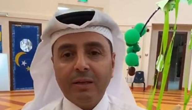 HE the Minister of Education and Higher Education Dr. Mohammed bin Abdul Wahed Al Hammadi during a visit to the Abu Hanifa Kindergarten for Boys