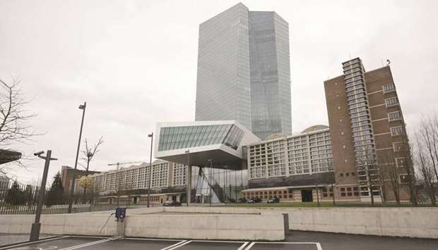 The European Central Bank headquarters in Frankfurt. The ECB told lenders last week to skip dividends and share buybacks until at least October, estimating they could save u20ac30bn by doing so, and instead direct profits towards supporting the economy.