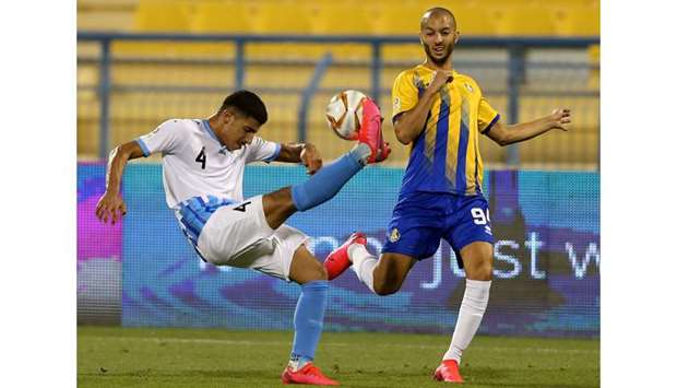 Action from the Al Gharafa vs Al Wakrah match in the QNB Stars League yesterday.