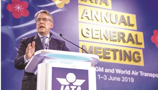 Alexandre de Juniac, director general and chief executive officer of International Air Transport Association, speaks during the IATA annual general meeting in Seoul (file).