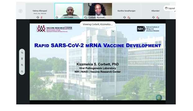 Snapshot of the seminar on vaccine development.
