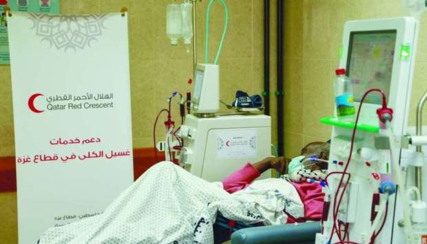 A patient at a dialysis session.