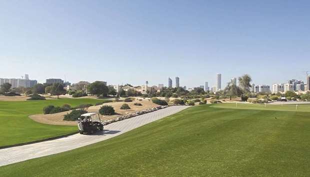 A general view of the Victory Heights golf course villa community in Dubai on March 4. With rents still falling and oversupply weighing, the road to recovery will be long for one of the emirateu2019s main economic engines.