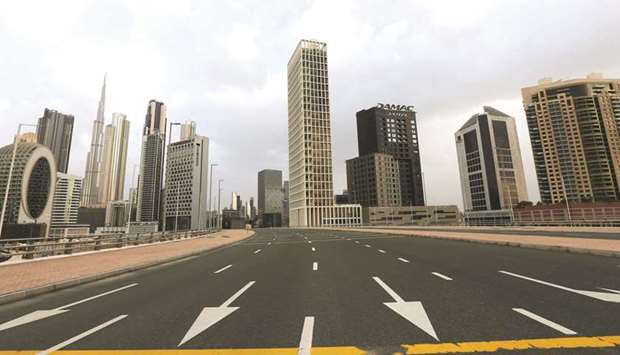 A general view of Business Bay area, after a curfew was imposed to prevent the spread of the coronavirus disease in Dubai (file).