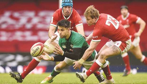 Action from the Wales vs Ireland match earlier in the tournament on February 7.