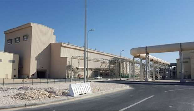 The thermal drying plant for the sludge generated from the sewage treatment process at the Doha North Sewage Treatment Works. File picture