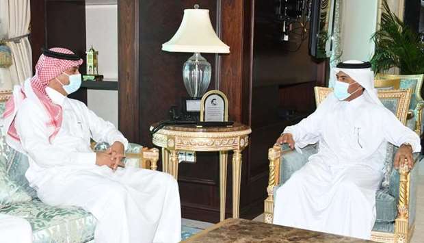 HE the Secretary General of the Ministry of Foreign Affairs Dr. Ahmed bin Hassan Al Hammadi meets with Charge D'affaires of the Saudi Arabian embassy in Qatar Ali Saad Ali Al-Qahtani