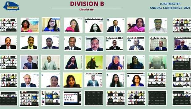 A visual from Eloquence 2021, the Division B Toastmasters annual conference.