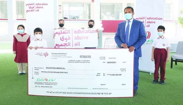 LuLu Hypermarket formally donated the QR2mn cheque to EAA Foundation in an official ceremony.