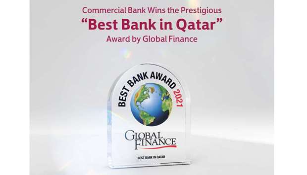 Commercial Bank has been selected as the winner of the u201cBest Bank in Qatar 2021u201d Award by Global Financeu2019s editorial board for the second time in four years. The selection was based on extensive consultation with bankers, consultants and industry analysts.