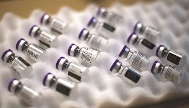 Vials of Pfizer-BioNTech Covid-19 vaccines after delivery to the Ambroise Pare Clinic in Paris. The European Union is still months away from issuing Covid-19 immunity certificates, raising the risk of another lost tourism season for the blocu2019s aviation and hospitality industries.