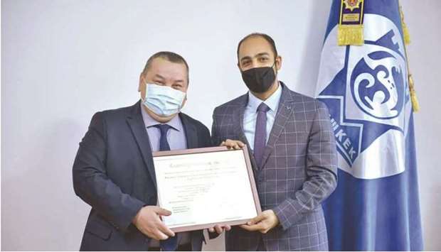Qatar Charity received the honour during a meeting held by Balbak Tulobaev, mayor of Bishkek city, which was attended by the representatives of many international organisations.