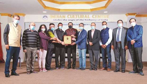 Long-time Qatar resident and prominent Indian expatriate Divakar Poojary was given a farewell by the Indian Cultural Centre (ICC) in adherence with the Covid-19 protocols.