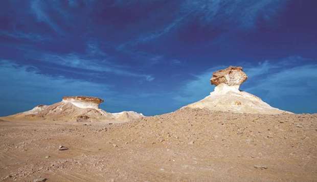 Picturesque view of rock formations at Zekreet. PICTURE: Jayan Orma