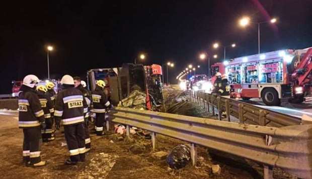 Rescue workers at the spot of accident. Photo courtesy of Kyiv Post
