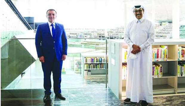 HE Dr Hamad bin Abdulaziz al-Kawari with Rashad Ismayilov