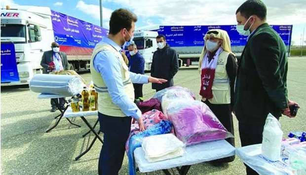 QC field teams continue distributing aid to the internally displaced within Syria as part of its Qatar Relief Conveys drive.