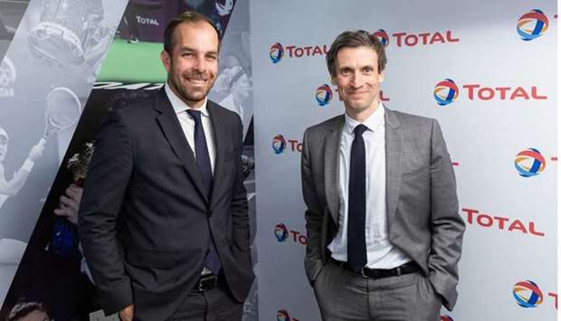 Laurent Vivier (right) with Total E&P Golfe managing director and Total country chair in Qatar Matthieu Bouyer in Doha recently