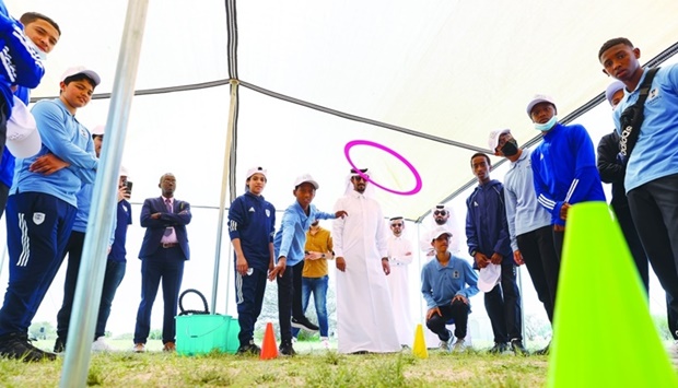 The academy students participated in activities at the Wadi Al-Dehool natural site near Al Khor city.