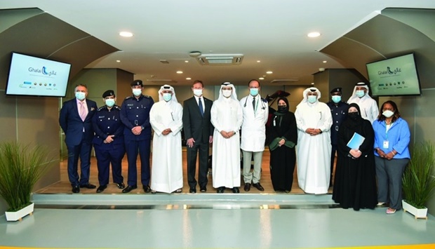 A snapshot from the launch of Dohau2019s second Ghalai car seat checking station at Sidra Medicine.