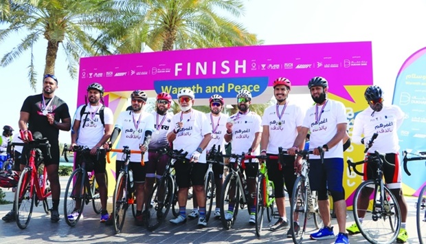 The challenge, held in the Museum of Islamic Art Park, included several sports activities, such a 40km cycling competition to The Pearl-Qatar and back, a 5km running race, and a challenge for families.