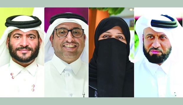 from left: Salem al-Safran, Hamad Sakit al-Shemari, Huda al-Dosari, Yousef Khalid al-Khelaifi