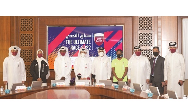 QOC officials at the press conference on Sunday to announce details of the inaugural edition of Ultimate Race 2022.